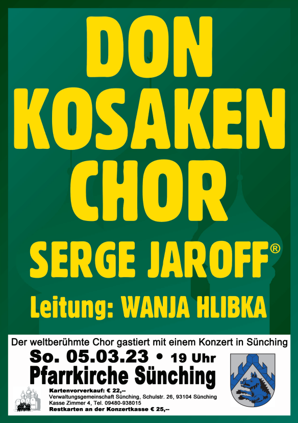 Don Kosaken Chor am 05.03.2023 in der Pfarrkirche Sünching