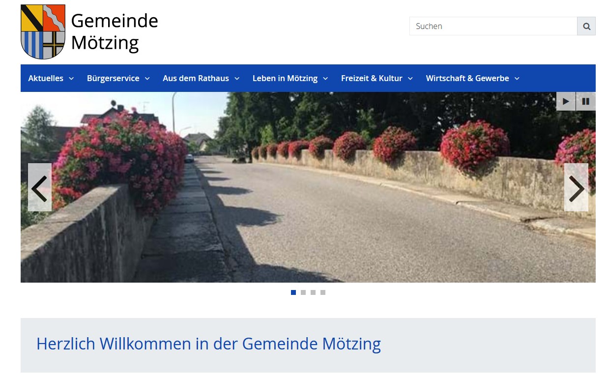 Internet Seite Gemeinde Mötzing